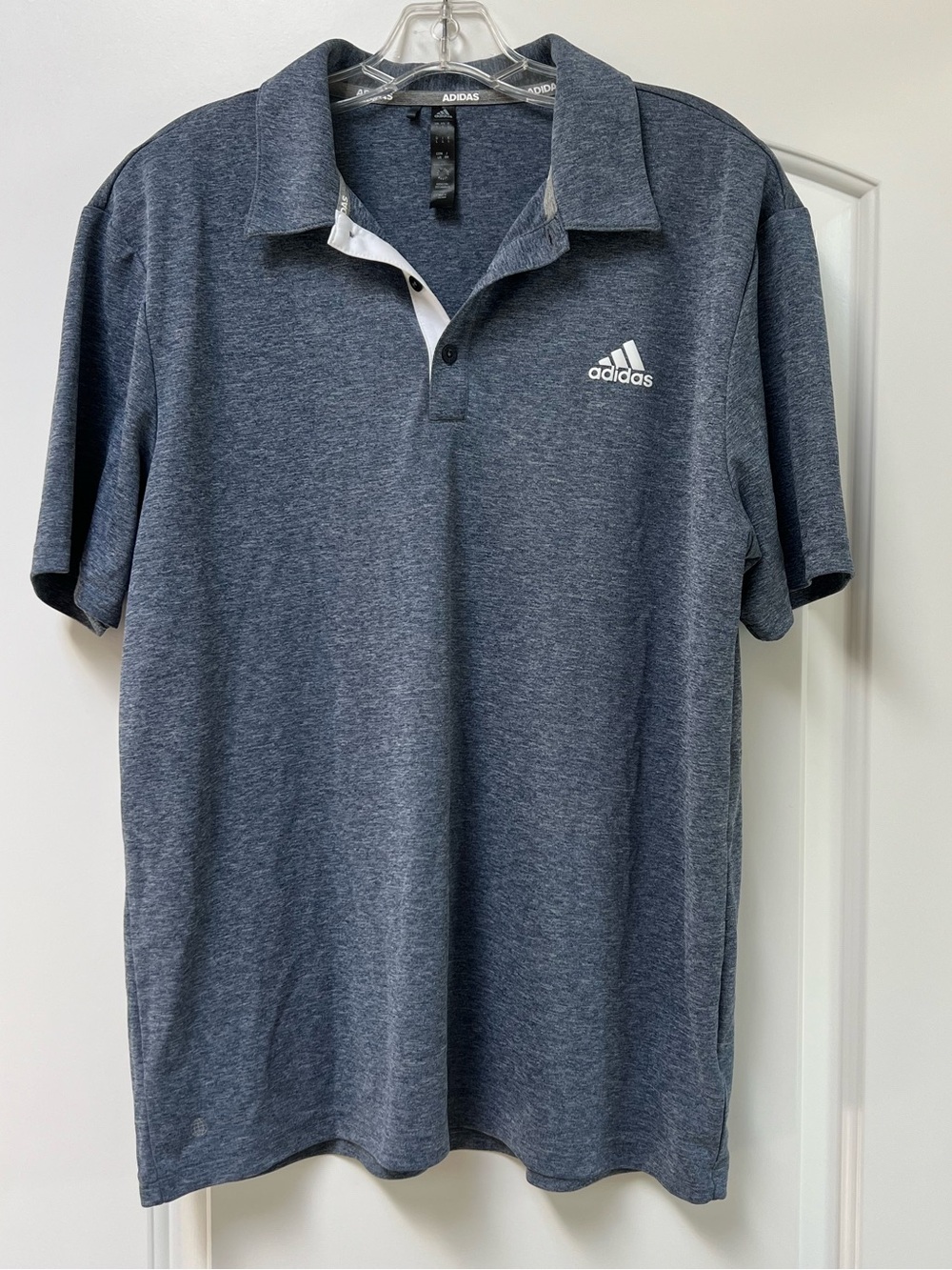 adidas Men’s Heather Slate Blue Polo